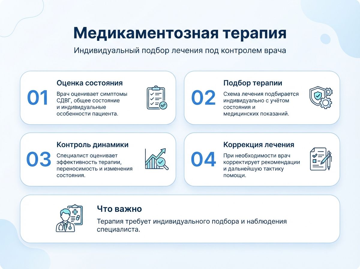 Лечение СДВГ в Сертолово у детей и взрослыхинфографика
